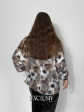 Bluza "Savage Elegance no.4" cu Animal Print Albastru